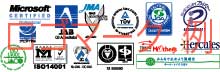 ロゴ マーク例 認証ISO(JQA,ISMS,JET,JACO,JAB,JMA,JCQA,TUV)、プライバシーマーク(Pマーク)